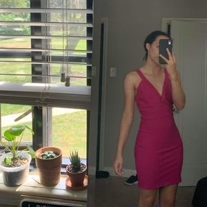 Forever 21 Hot Pink bodycon cocktail dress